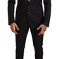 Dolce & Gabbana Elegant Martini Black Wool Suit