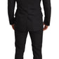 Dolce & Gabbana Black Brocade 2 Piece Set Polyester Suit