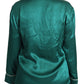 Dolce & Gabbana Green Pyjama Blouse Silk Lounge Sleepwear Top