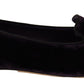 Dolce & Gabbana Purple Velvet DG Heart Loafers Flats Shoes