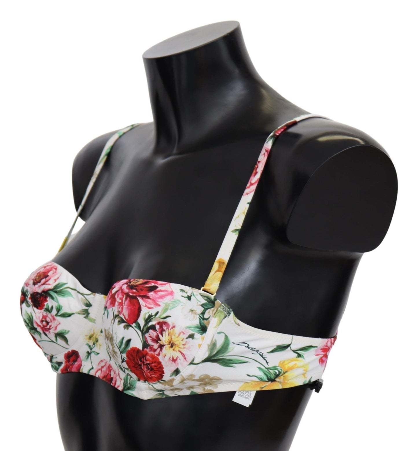 Dolce & Gabbana Elegant Floral Bikini Top – Summer Chic