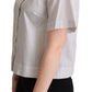 Dolce & Gabbana Chic Gray Polka Dot Short Sleeve Polo