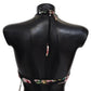 Dolce & Gabbana Black Roses Print Swimsuit Beachwear Bikini Tops