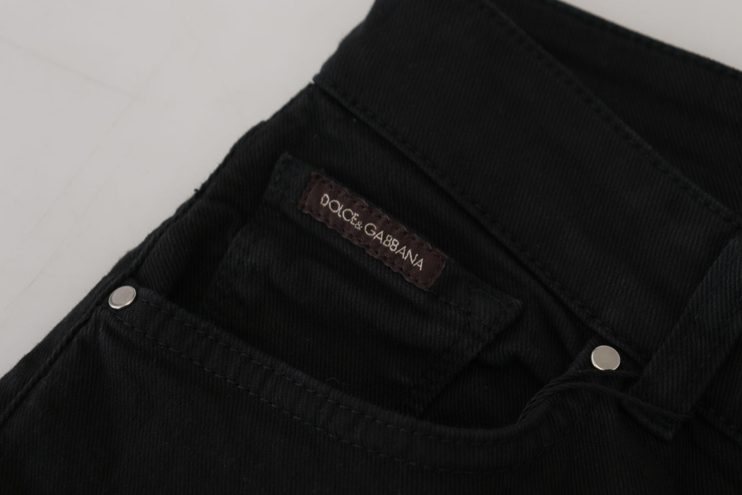 Dolce & Gabbana Chic Black Denim Pants – Timeless Elegance
