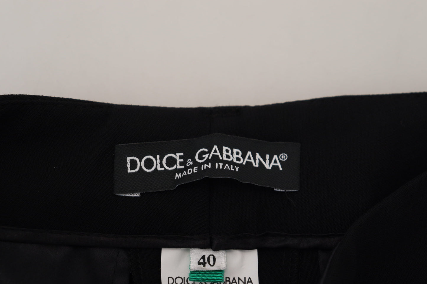 Dolce & Gabbana Elegant Black Wool-Silk Blend Trousers