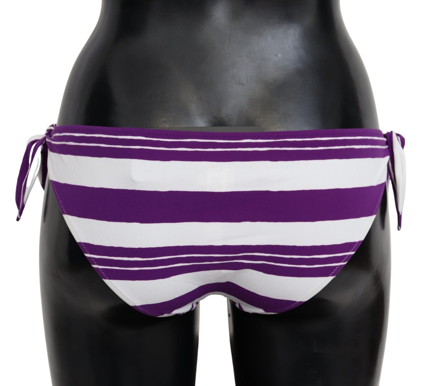 Dolce & Gabbana Chic Striped Bikini Bottom - Effortless Poolside Glamour