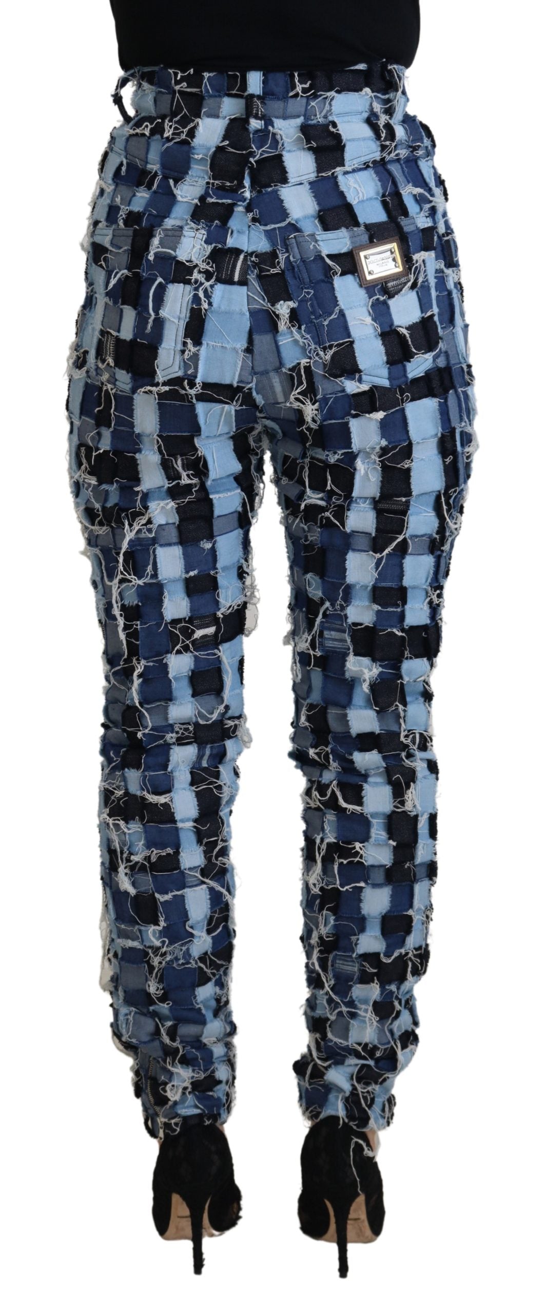 Dolce & Gabbana Multicolor Patchwork High-Waist Skinny Jeans