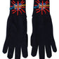 Dolce & Gabbana Blue #DGLovesLondon Embroidered Wool Gloves