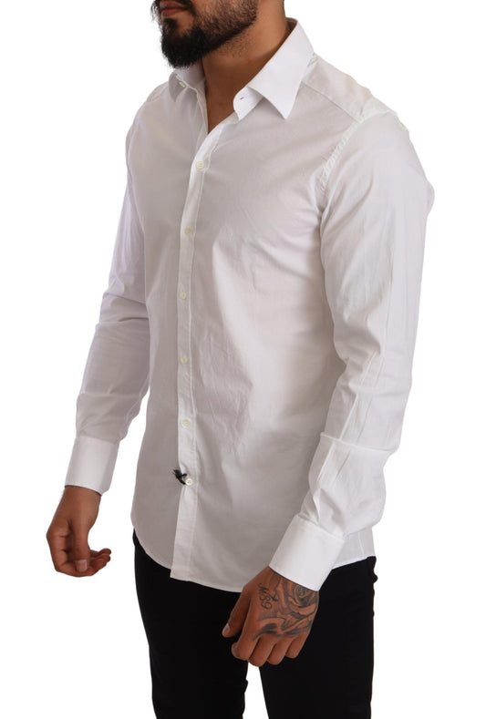 Dolce & Gabbana Elegant Slim Fit White Dress Shirt