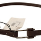 Costume National Elegant Brown Fashion Belt with Silver-Tone Buckle