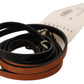 Costume National Brown Leather Silver Tone Buckle Belt