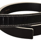 Costume National Black White Leather Fashion Waist  Belt