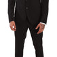 Domenico Tagliente Black Polyester Slim 2 Piece Set TAGLIENTE Suit
