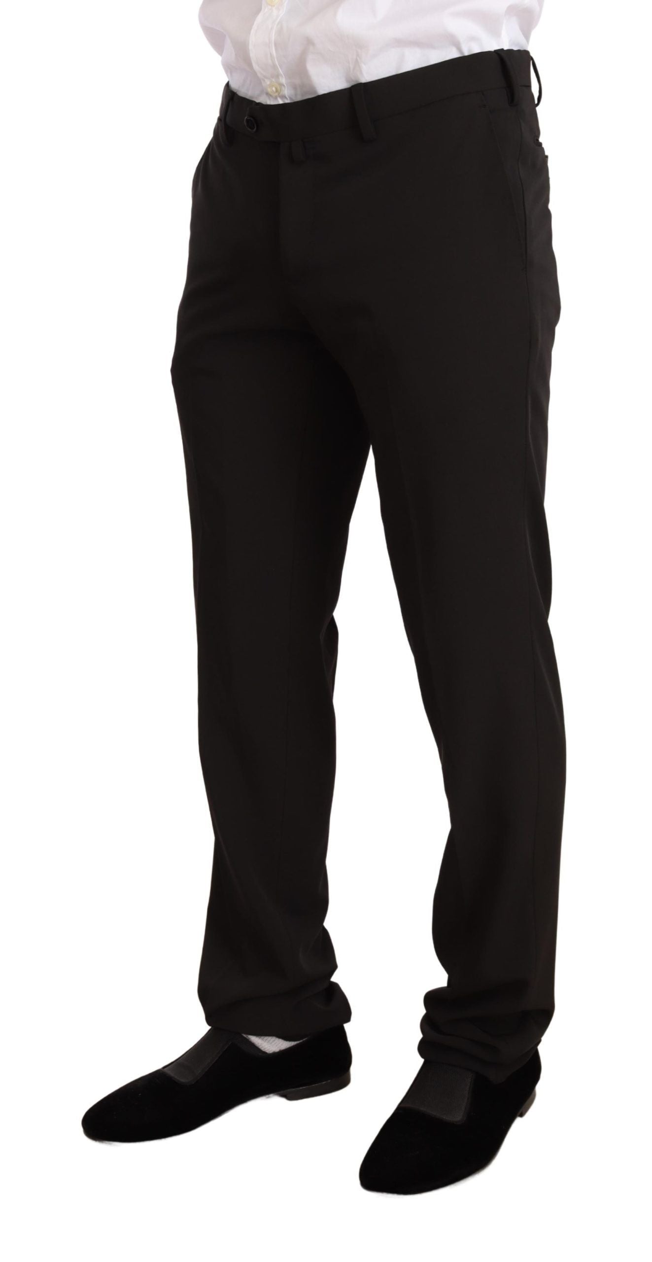 Domenico Tagliente Black Polyester Slim 2 Piece Set TAGLIENTE Suit