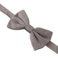 Dolce & Gabbana Elegant Gray Silk Bow Tie