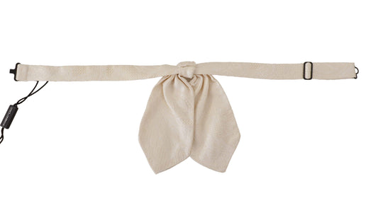 Dolce & Gabbana Elegant Silk Bow Tie in Pristine White