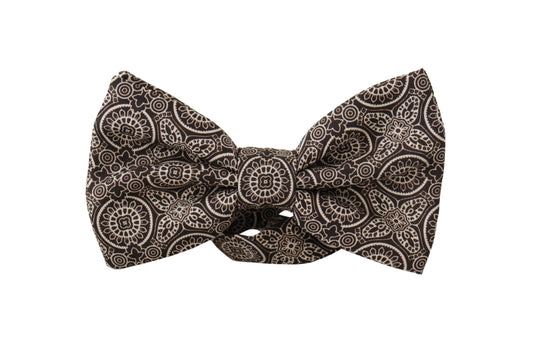 Dolce & Gabbana Elegant Silk Black & White Bow Tie
