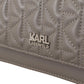 Karl Lagerfeld Elegant Grey Leather Crossbody Bag
