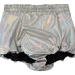 Dolce & Gabbana Elevated Elegance Silver High Waist Shorts
