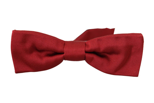 Dolce & Gabbana Elegant Silk Red Bow Tie