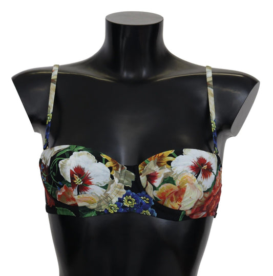 Dolce & Gabbana Floral Elegance Elastic Bikini Top