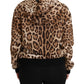 Dolce & Gabbana Brown Hooded Studded Ayers Leopard Sweater