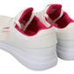 Philipp Plein White Pink Polyester Becky Sneakers Shoes