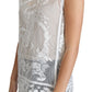 Dolce & Gabbana White Cotton Lace Floral Angel Motif Tank Top