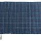Costume National Chic Linen Fringed Scarf in Blue Checkered