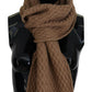 Dolce & Gabbana Elegant Dark Brown Knitted Scarf