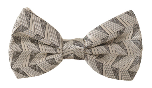 Dolce & Gabbana Elegant Silk Grey Bow Tie
