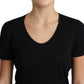 Dolce & Gabbana Black Wool Round Neck Short Sleeves T-shirt