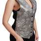 Dolce & Gabbana Elegant Silver Sleeveless Brocade Vest