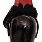 Dolce & Gabbana Black Cotton Red Hat Sicily Bag Headband Diadem