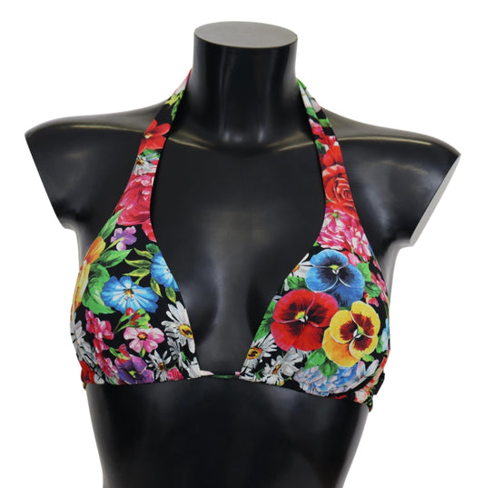 Dolce & Gabbana Vibrant Floral Print Bikini Top
