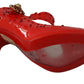 Dolce & Gabbana Red Floral Crystal CINDERELLA Heels Shoes