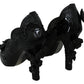 Dolce & Gabbana Black Floral Crystal CINDERELLA Heels Shoes