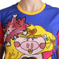 Dolce & Gabbana Purple PIG SUPERGIRL Top Cotton T-shirt