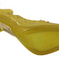 Dolce & Gabbana Yellow Floral Crystal CINDERELLA Heels Shoes