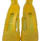 Dolce & Gabbana Yellow Floral Crystal CINDERELLA Heels Shoes