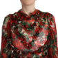Dolce & Gabbana Floral Silk Mini Knee High Dress