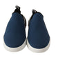 Dolce & Gabbana Elegant Blue & White Loafer Sneakers