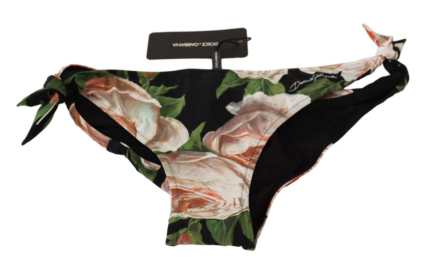 Dolce & Gabbana Elegant Rose Print Bikini Bottom