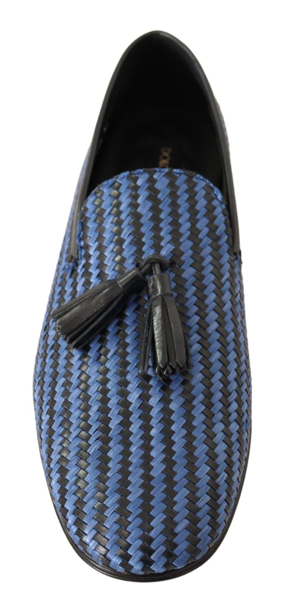 Dolce & Gabbana Elegant Woven Leather Loafers