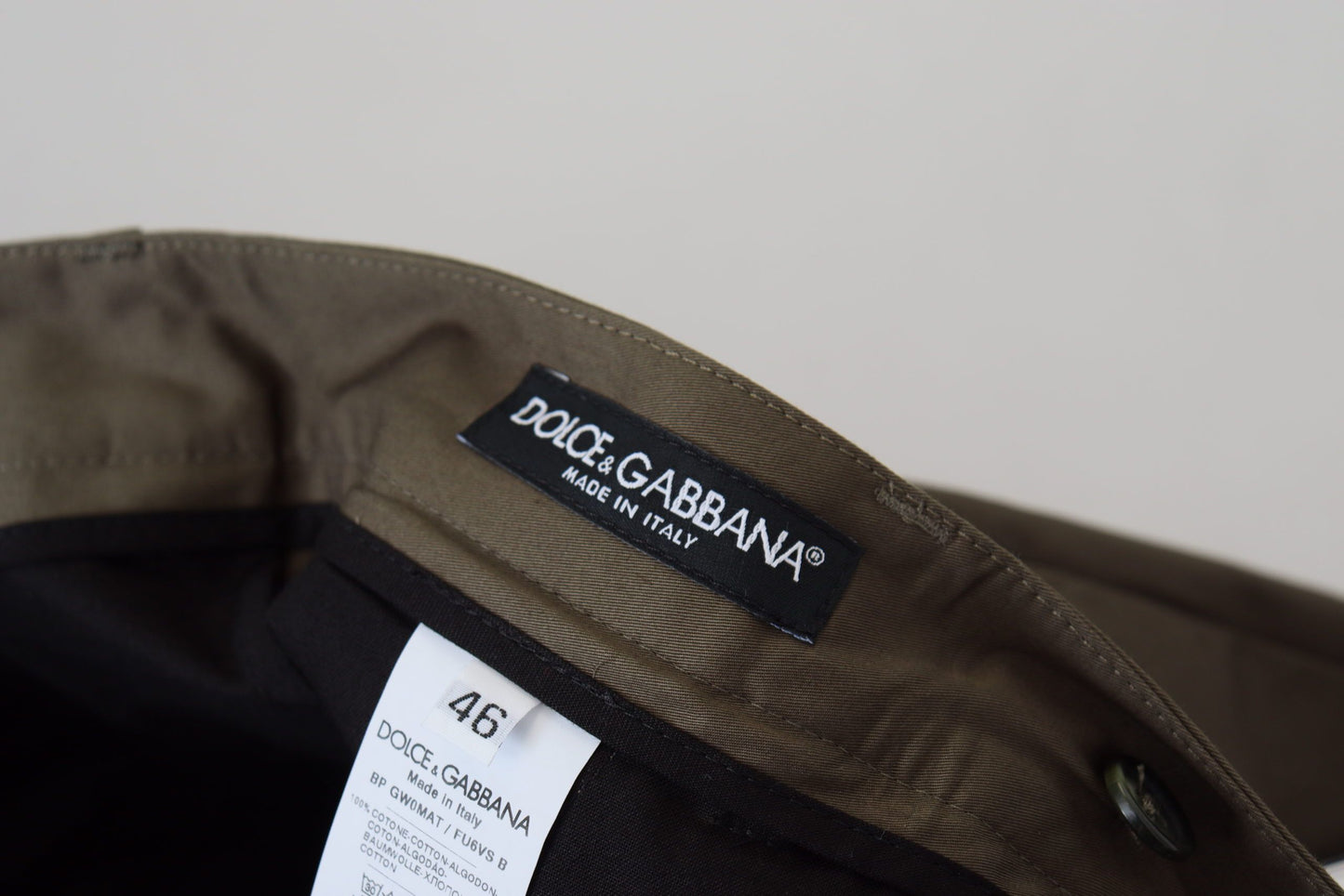Dolce & Gabbana Elegant Green Cotton Chino Shorts