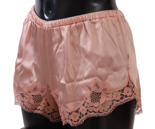Dolce & Gabbana Pink Floral Lace Lingerie Underwear
