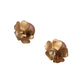 Dolce & Gabbana Gold Tone Maxi Faux Pearl Floral Clip-on Jewelry Earrings