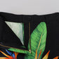 Dolce & Gabbana High Waist Hot Pants Shorts in Black Leaves Print