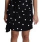 Dolce & Gabbana Black Polka Dots Charmeuse Ruffle Mini Dress