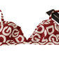 Dolce & Gabbana Red White DG Print Non Wire Cotton Bra Underwear